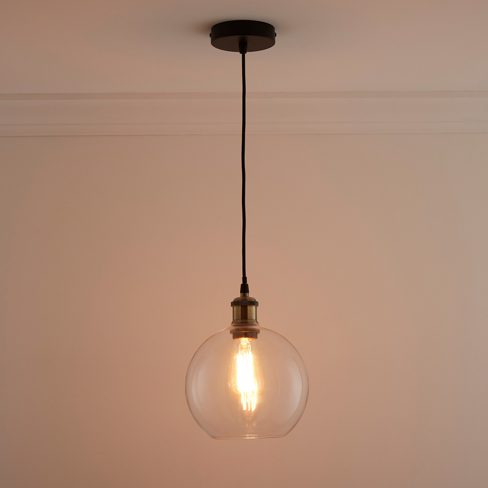 Kliving Antonio Clear Glass Pendant Light Image 2