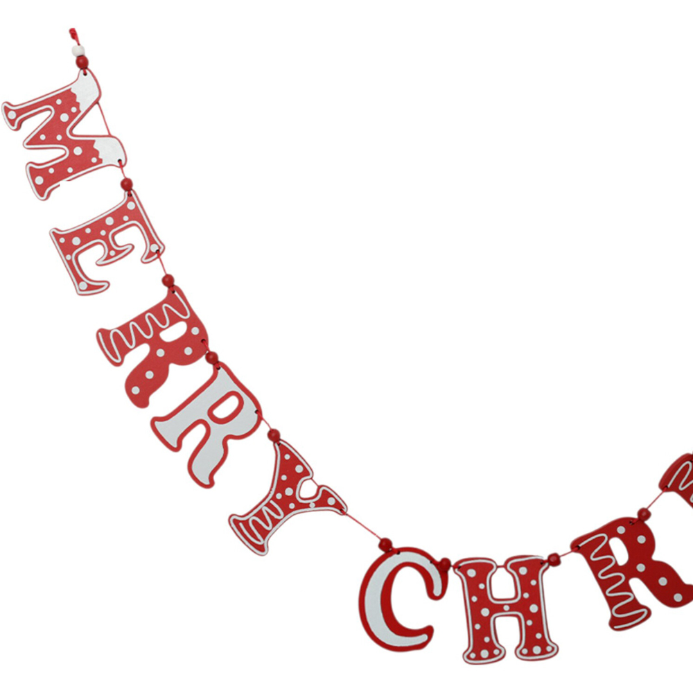 Merry Christmas Garland - Red Image 4