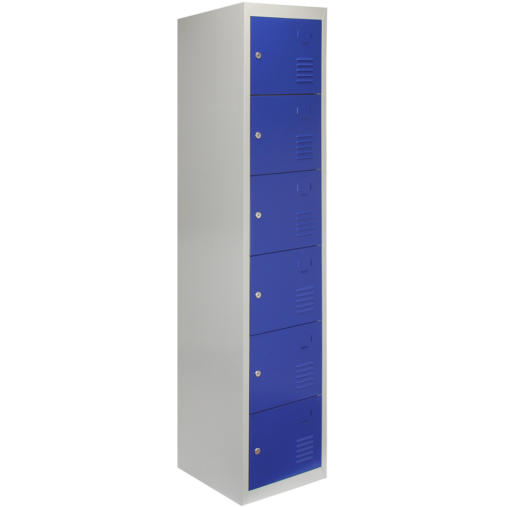 Monstershop 6 Door Blue Metal Storage Locker 3 Pack Image 3