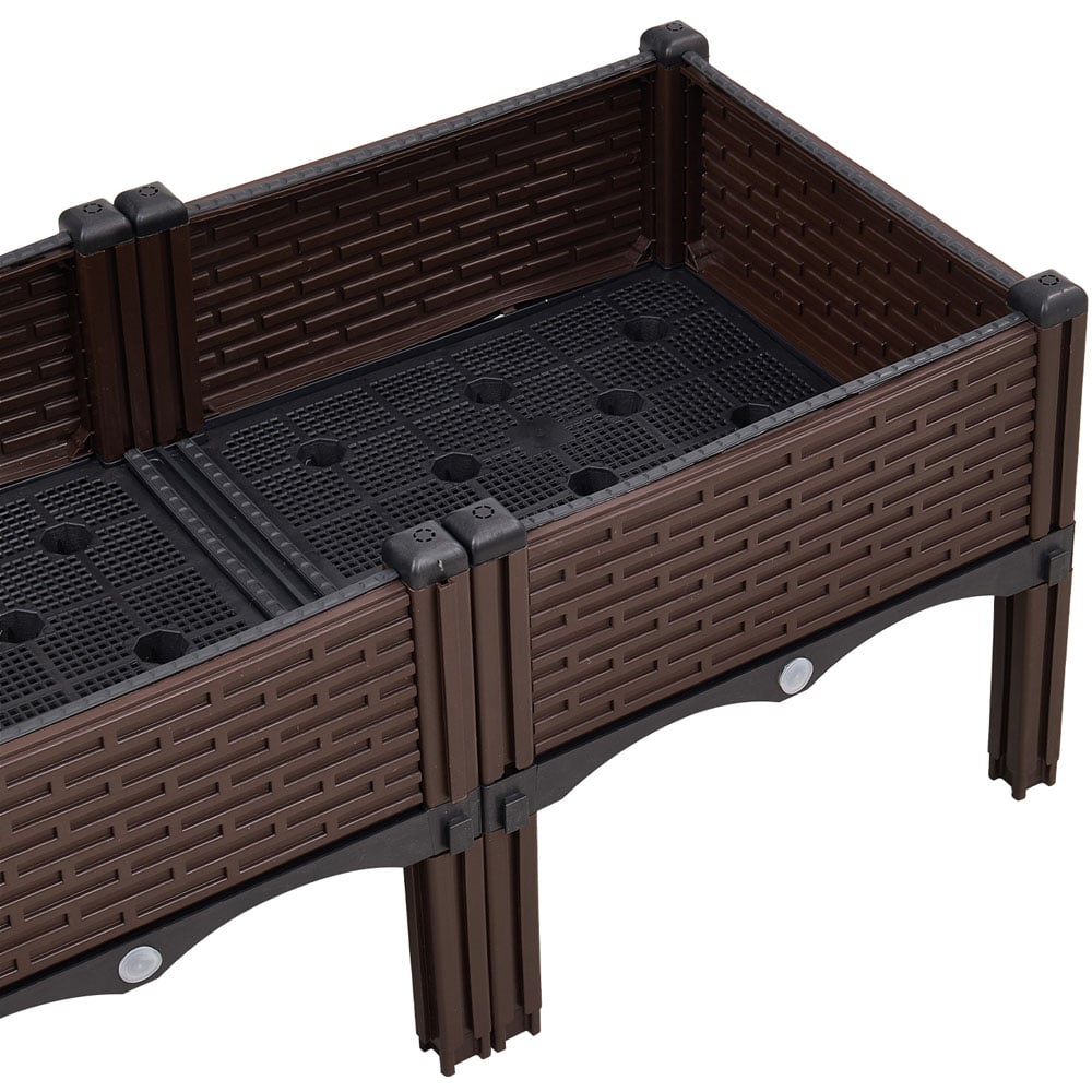 Living and Home Plastic Raised Garden Bed Planter Box 80 x 40 x 33cm Image 3