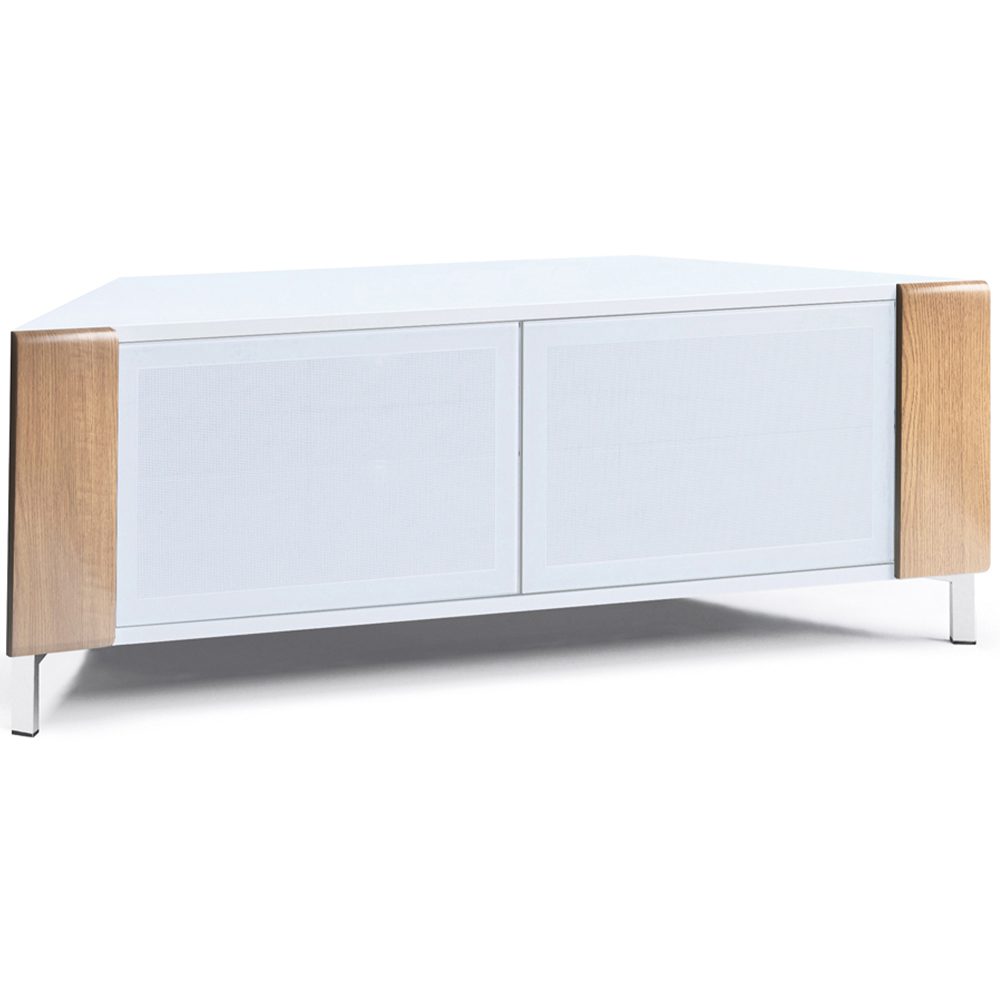 MDA Designs Corvus 2 Door White and Oak TV Cabinet Image 2