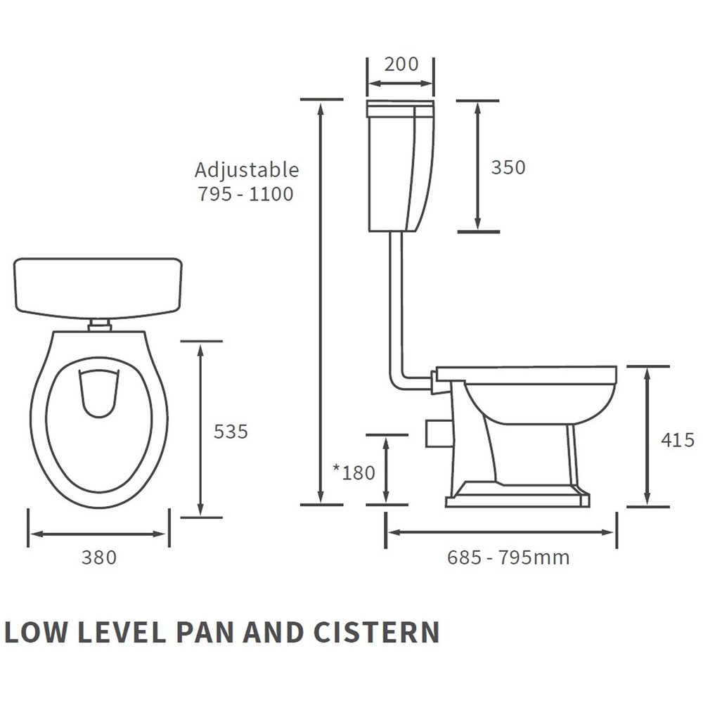 Bathstore Pelosa Low Level WC and Standard Soft Close Seat with Dual Flush Image 8