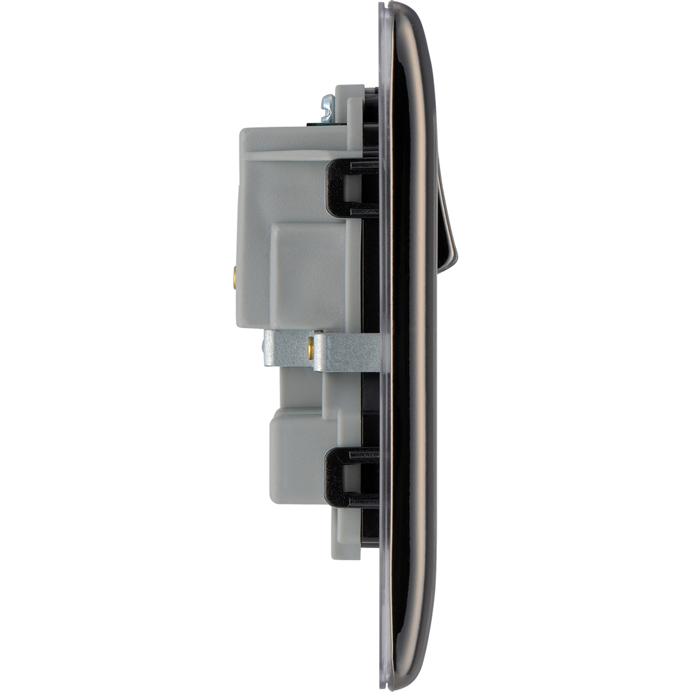 BG Nexus 13A Black Nickel Double Switched Socket 5 Pack Image 3
