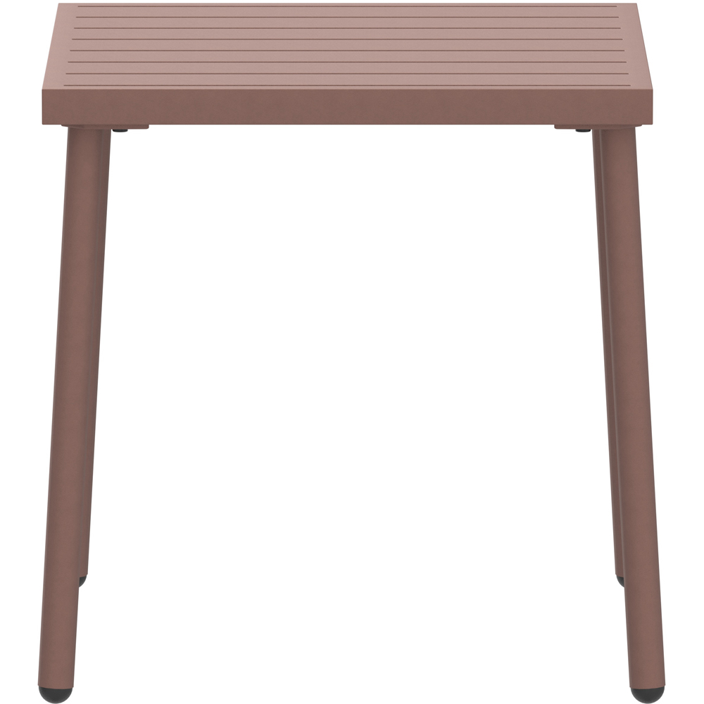 Charles Bentley Porto 2 Seater Terracotta Stripe Olefin Fabric Garden Bistro Set Image 6