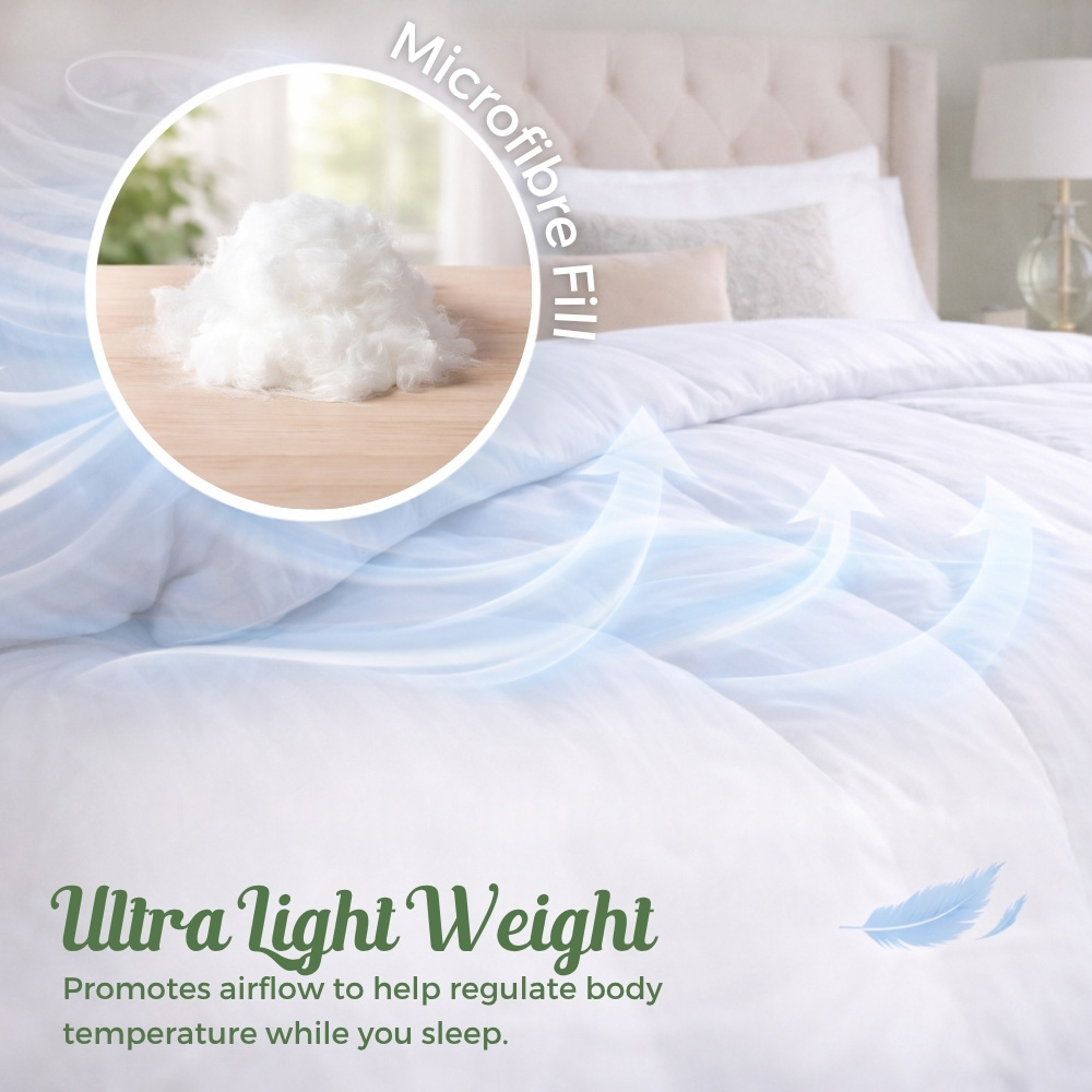 Opulent Home King Size White Extra Warm Winter Hollowfibre Duvet 15 Tog Image 5