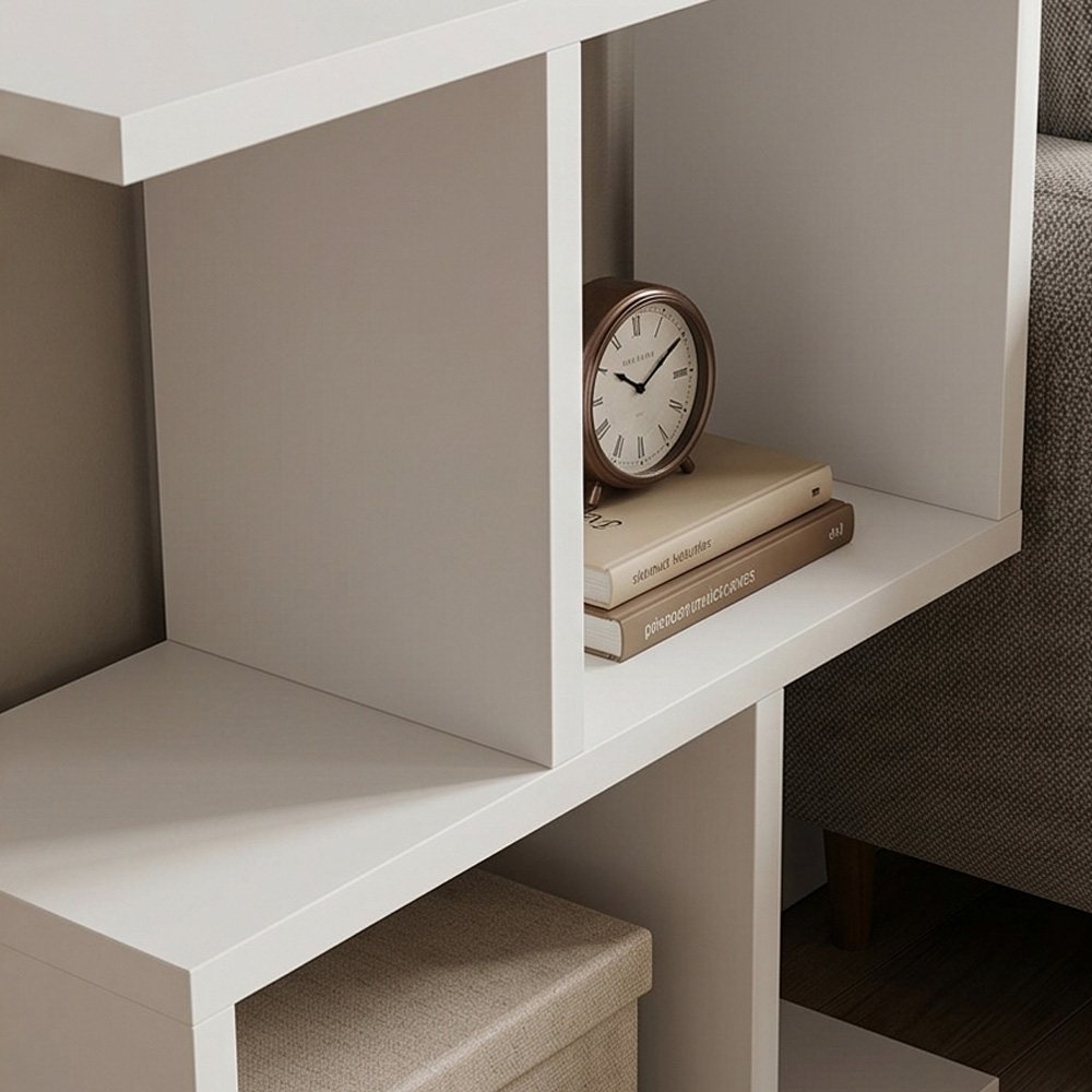 Shefa Line Eden 4 Shelf White Side Table Image 3