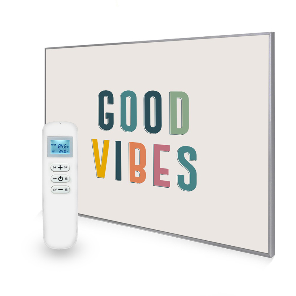 Mirrorstone Nexus Good Vibes Quote Wi-Fi Infrared Heating Panel 1200W 995 x 1195mm Image 2