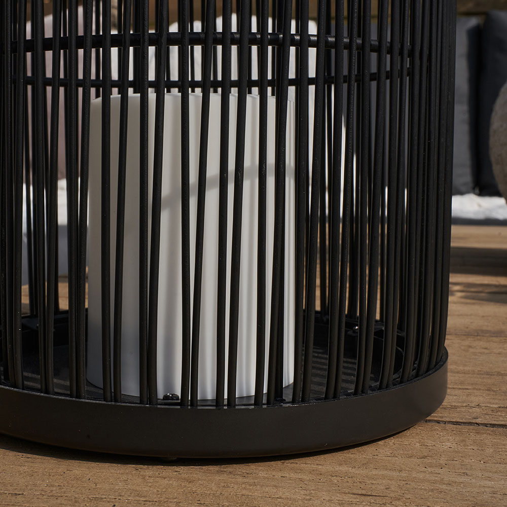 ValueLights Black Wire Lantern LED Candle Garden Table Lamp Image 4