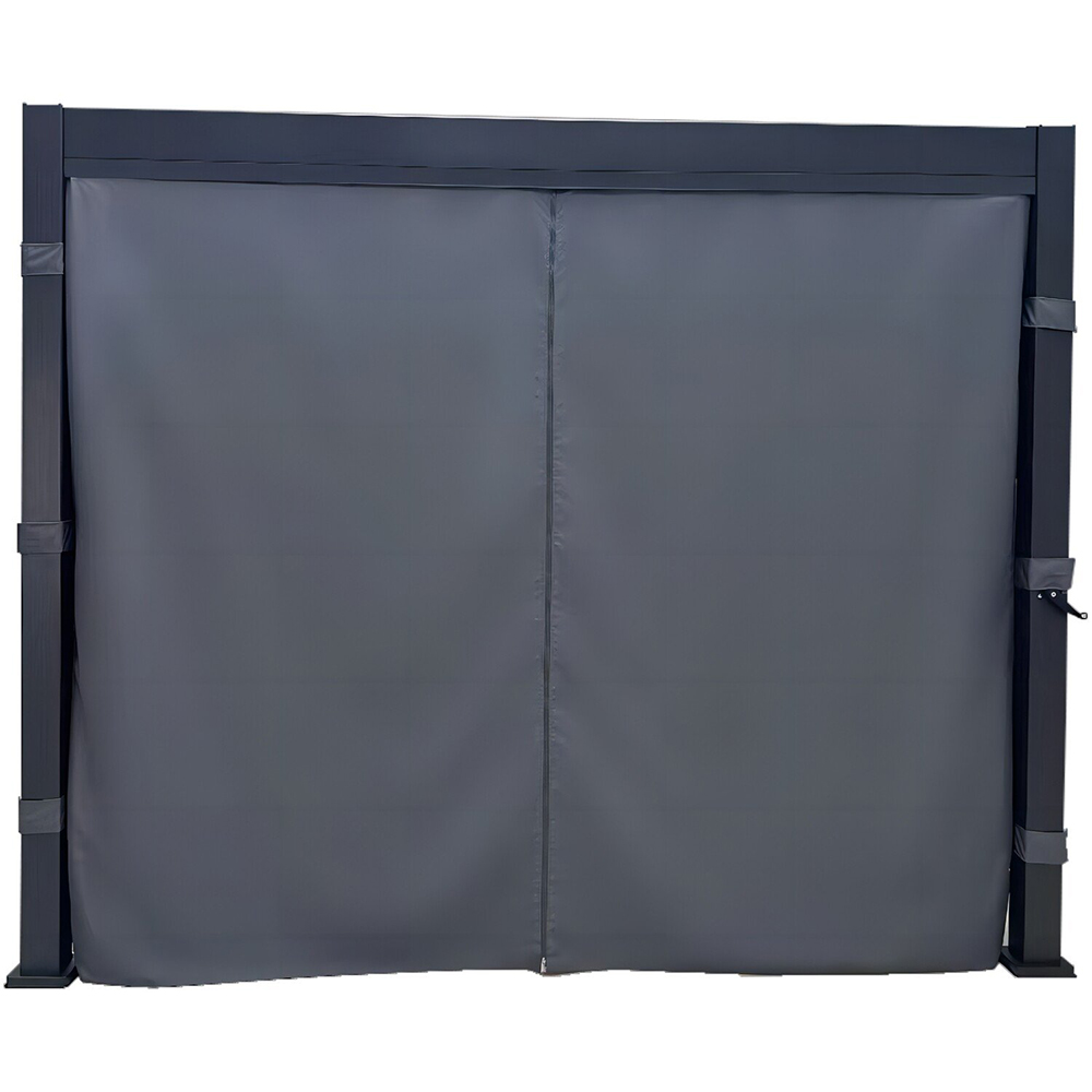Malay 2.9m Grey Ibiza Aluminium Pergola Side Wall Image 2