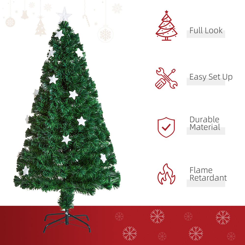 Everglow Fibre Optic Green Artificial Christmas Tree 5ft Image 4