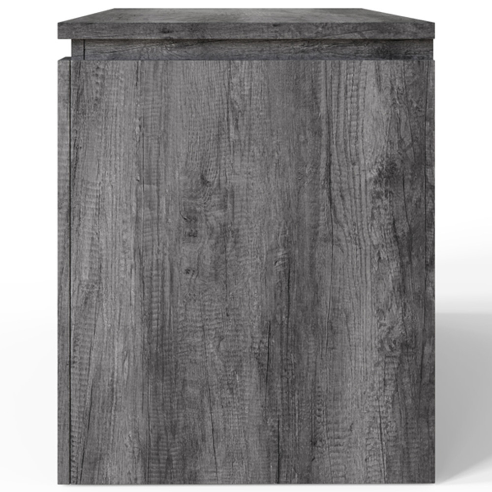 GFW Canyon 2 Drawer Single Open Shelf Charcoal Grey TV Unit Image 5