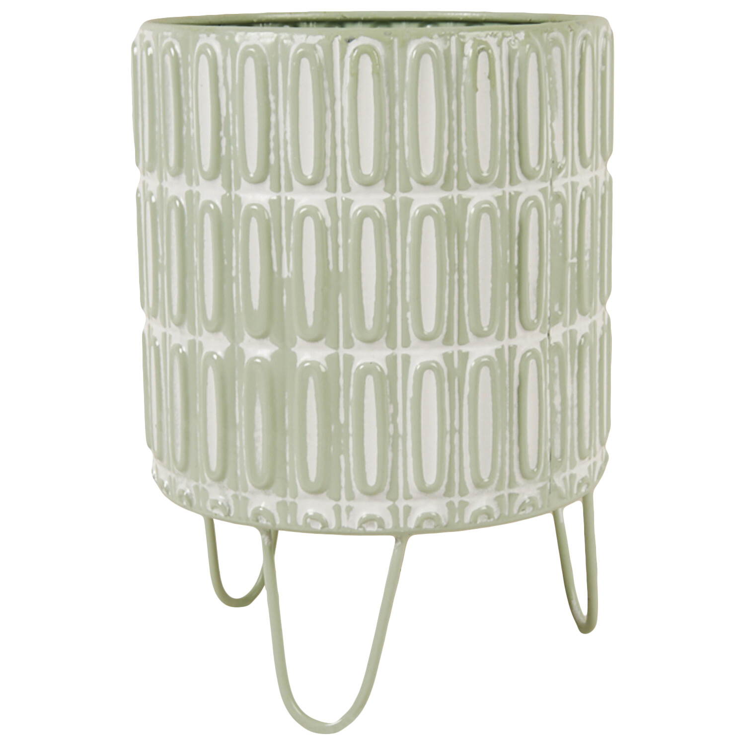 Ingrid Sage Metal Planter 28cm - Sage Image 1
