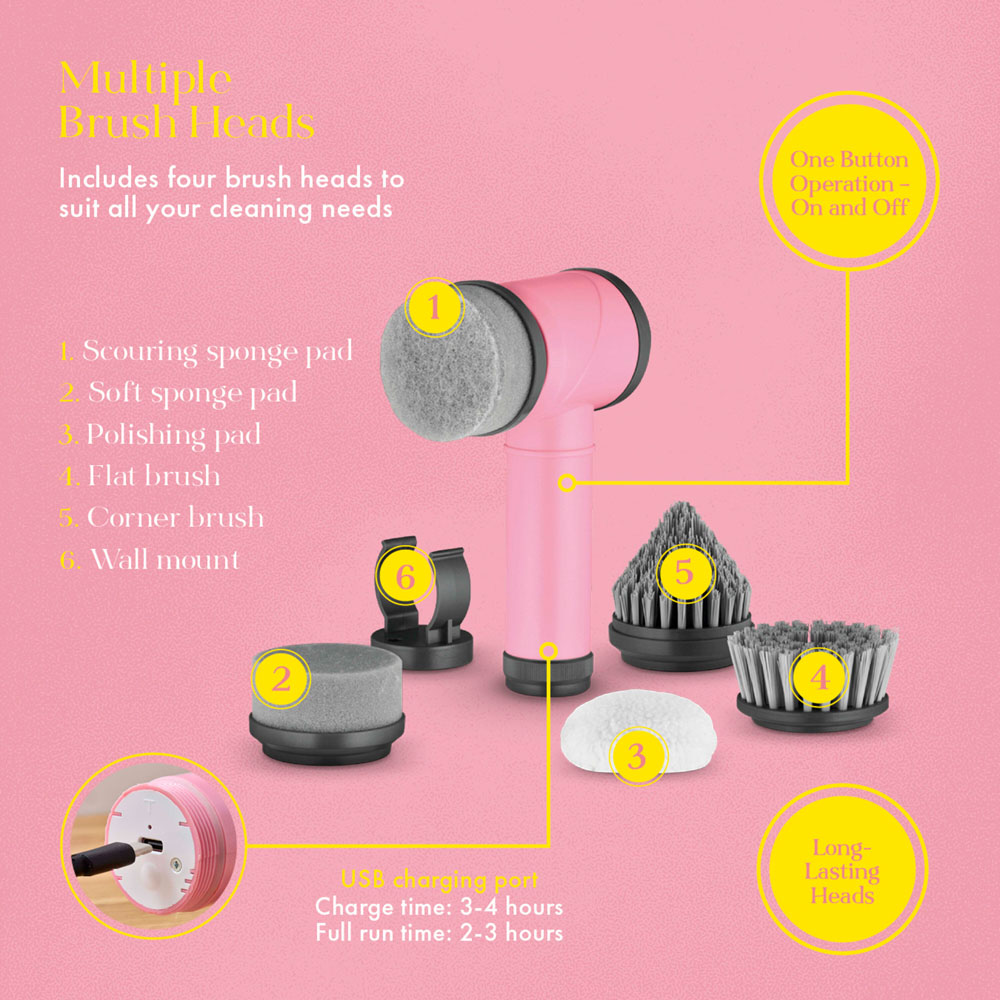 Swan Lynsey SWFC1003QOCN 5-in-1 Cordless Spin Scrubber Image 6