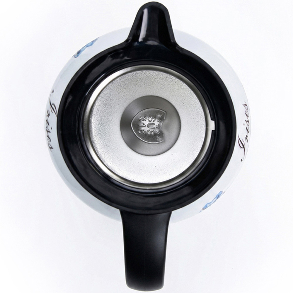 Living and Home Irises Vintage Floral Stainless Steel Thermal Teapot with Infuser 1L Image 6