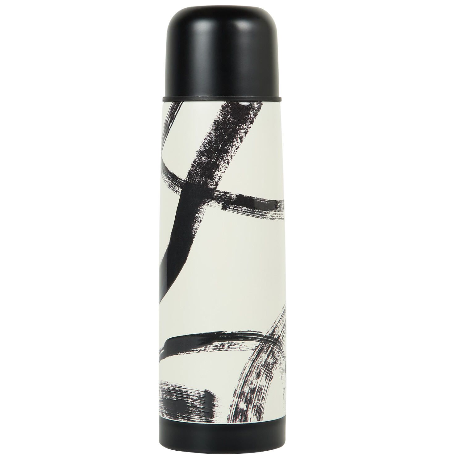 Inkwell Stainless Steel Bottle 500ml - Ivory and Black Image 2