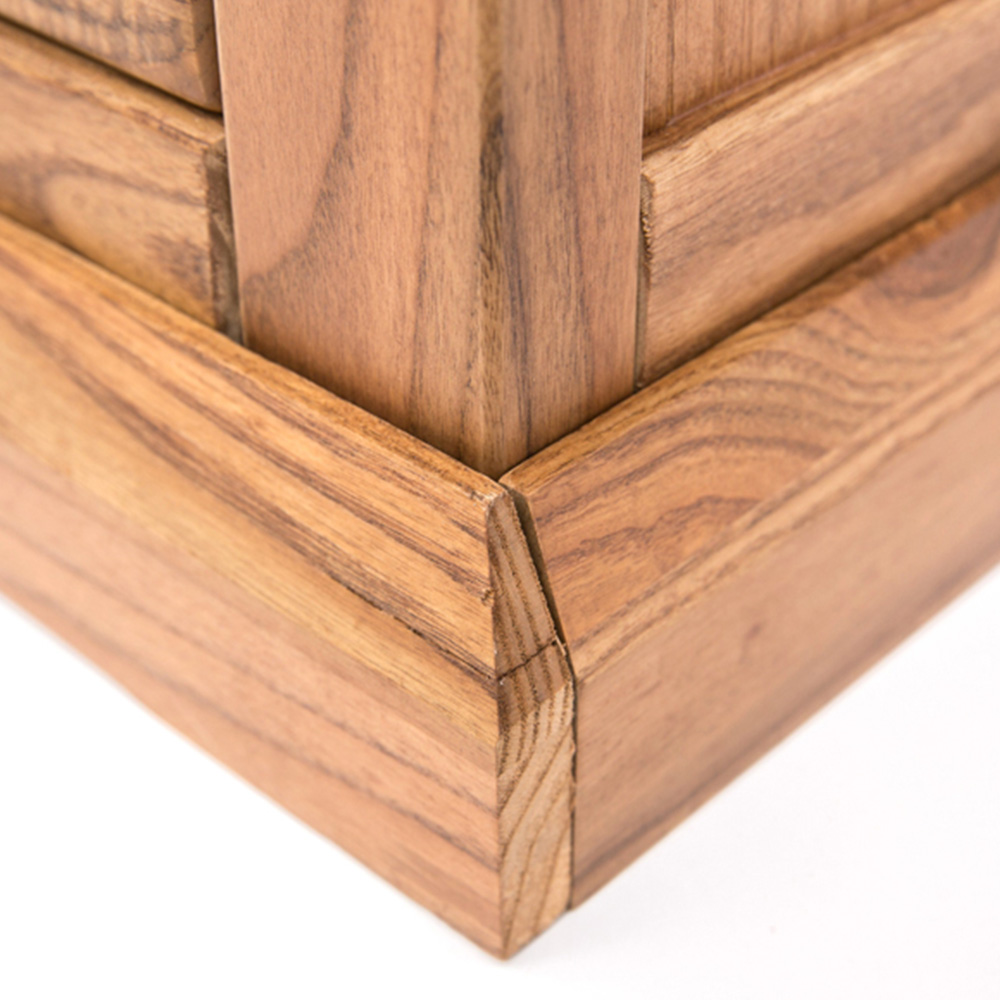 Cabinet Bits Salerno 6 Drawer Brown Chrome Knob Chest of Drawers Image 8