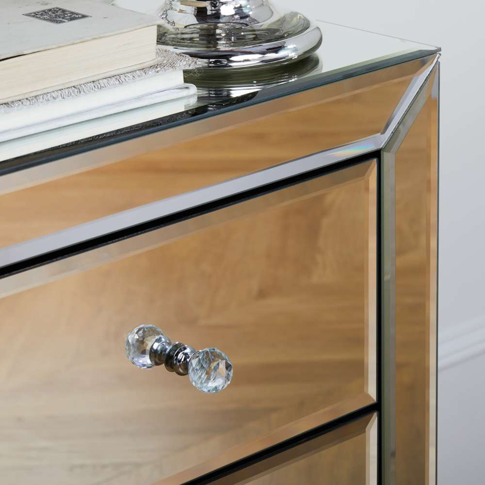 Birlea Palermo 4 Drawer Mirrored Dressing Table Image 5