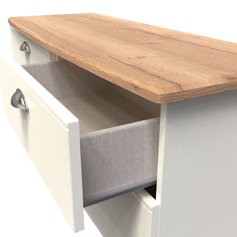 Crowndale Victoria 4 Drawer Cream Ash and Oak Bedbox Image 5
