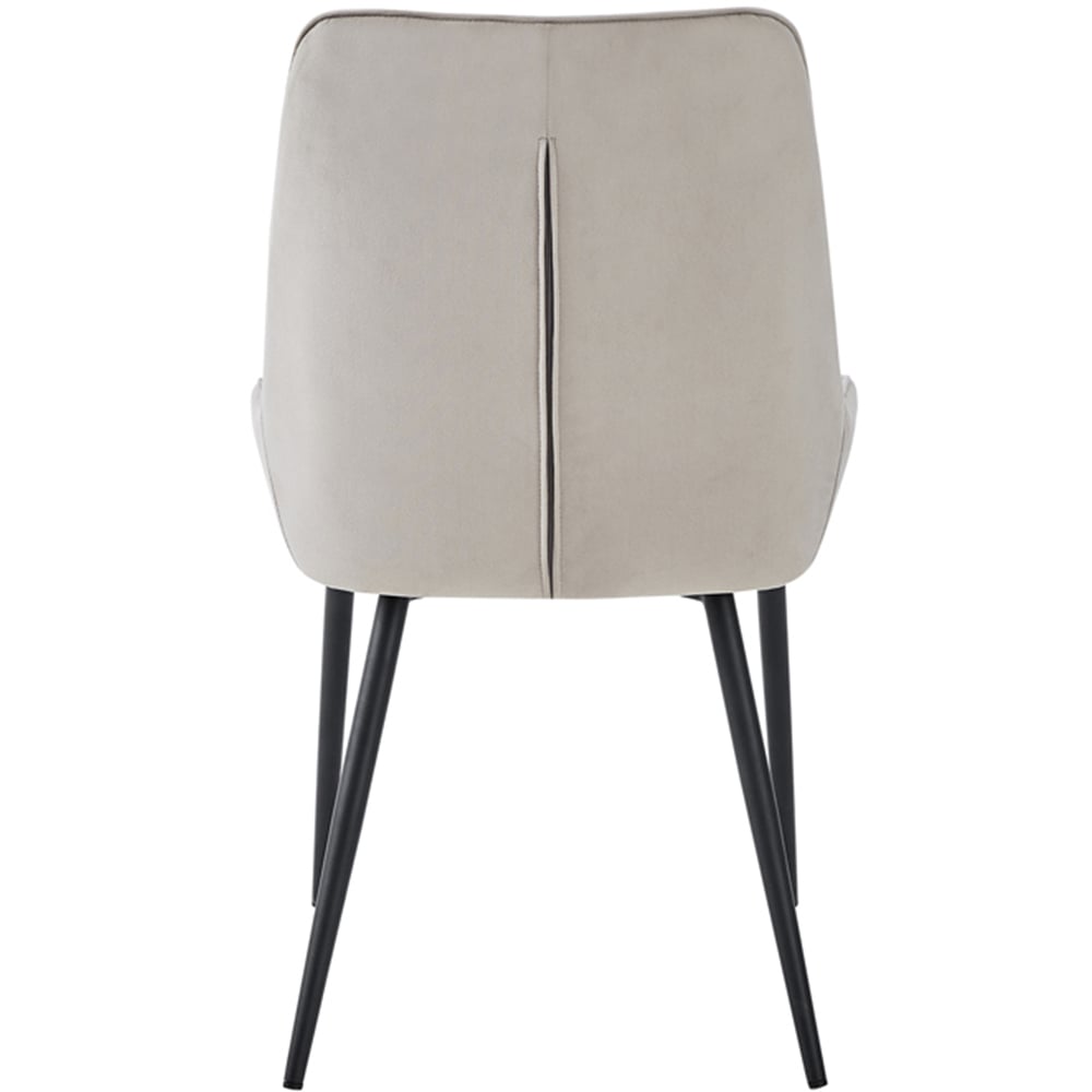 Baumhaus Signature Set of 2 Mink Velvet Dining Chair Image 5