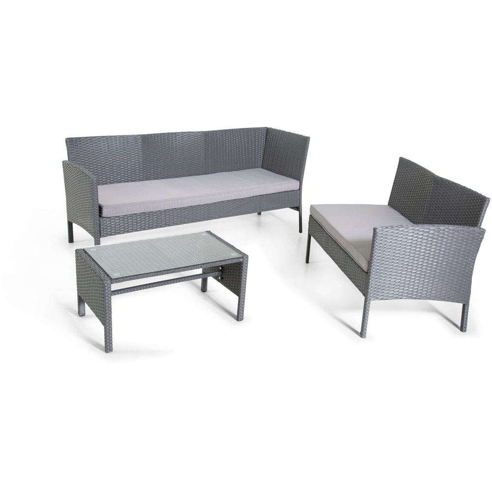 Outdoor Living The Lakewood 5 Seater Grey Rattan Corner Lounge Set Image 4