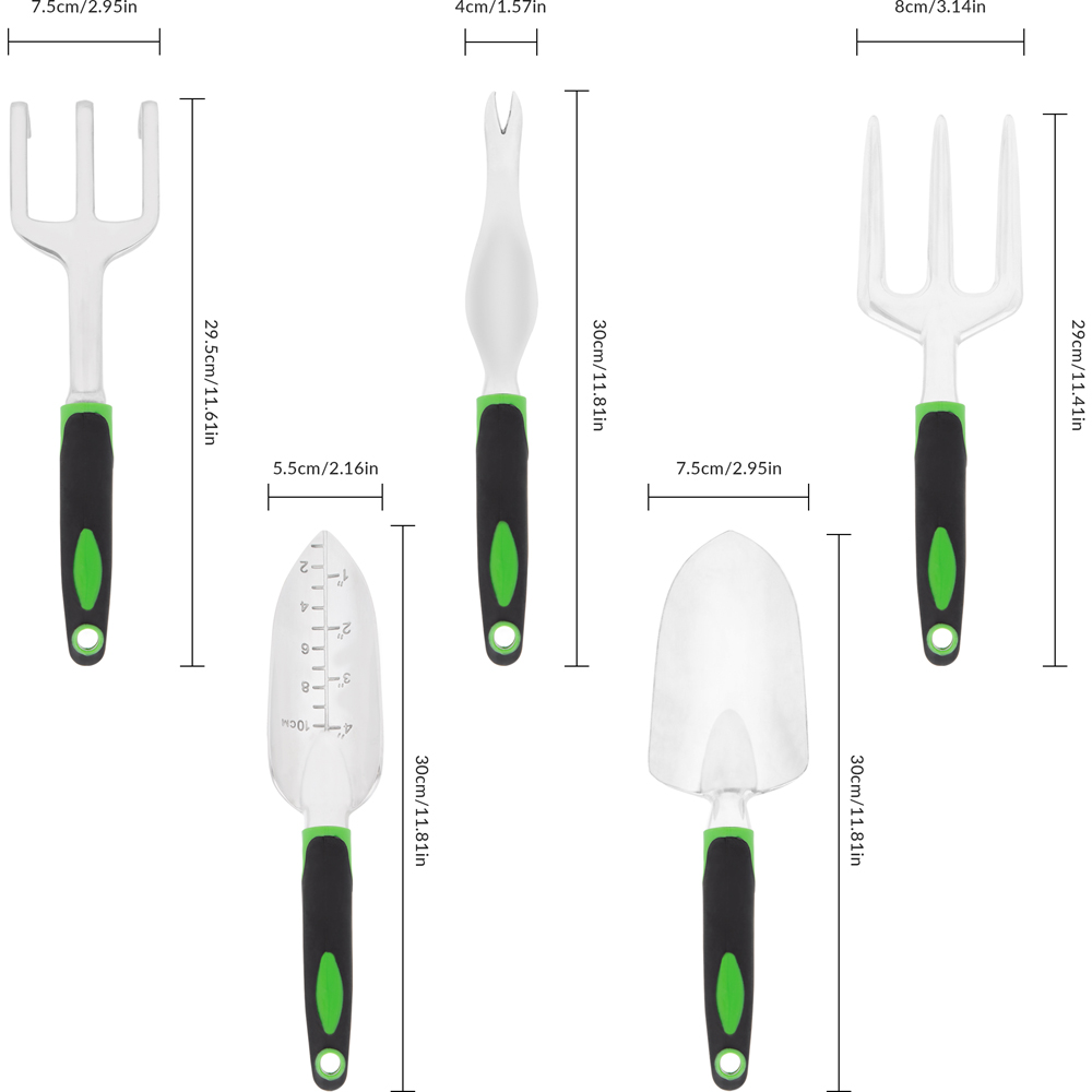 GardenKraft 5 Piece Aluminium Garden Tool Set Image 9