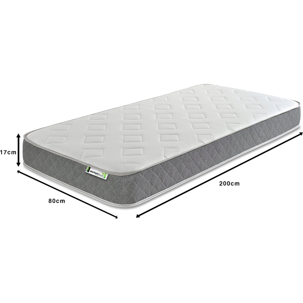 Starlight Beds Jump n Tac European Small Single Grey Memory Foam and Spring Mattress Image 6