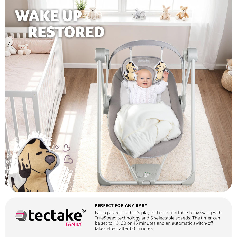 Tectake 5 Speed Adjustable Baby Rocker Image 6