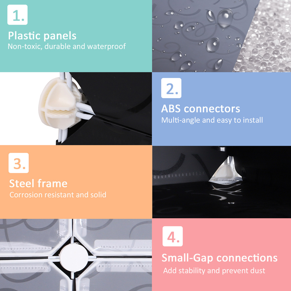 Portland Multi-Storage Modular Plastic Cube Cabinet Image 4