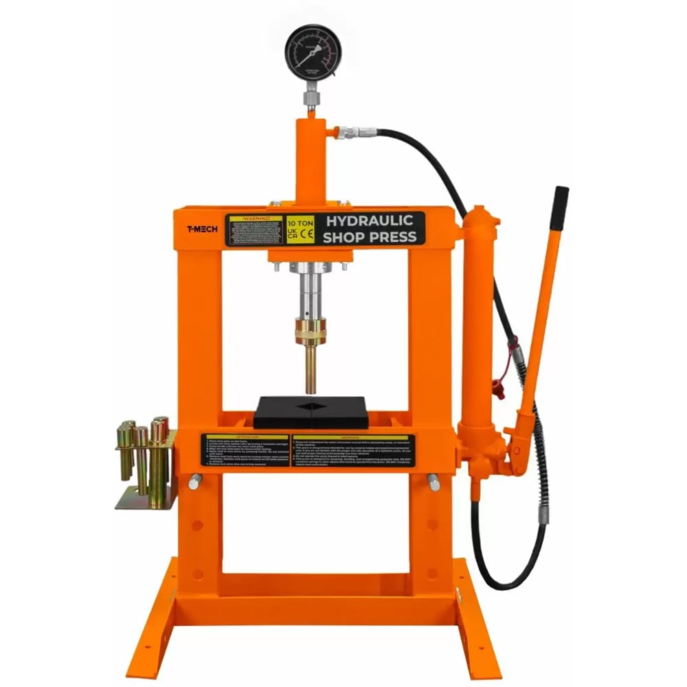 10 Tonne Hydraulic Shop Press with Gauge Image 1