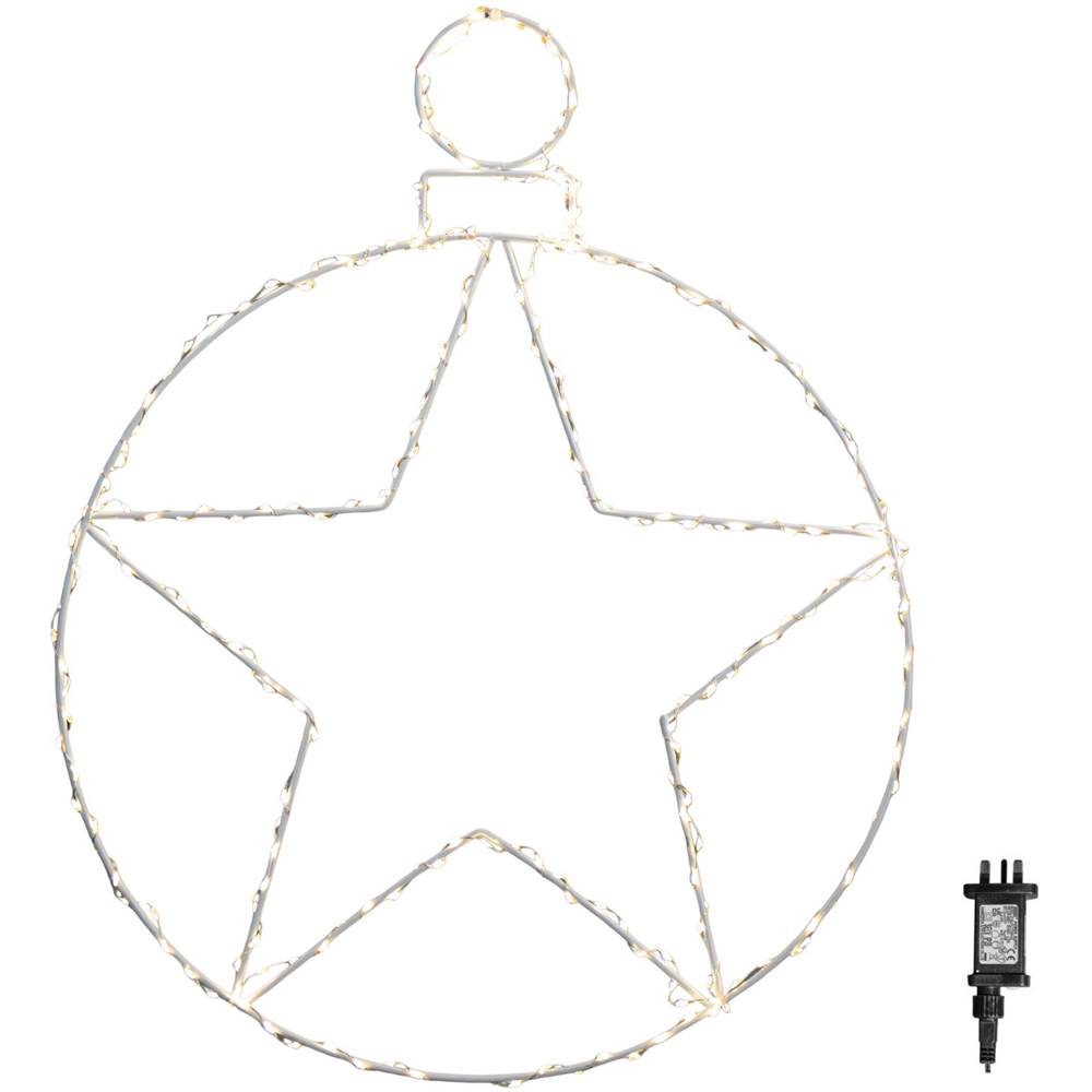Samuel Alexander Warm White LED Light Up Star Bauble Hanging Christmas Decoration Image 8