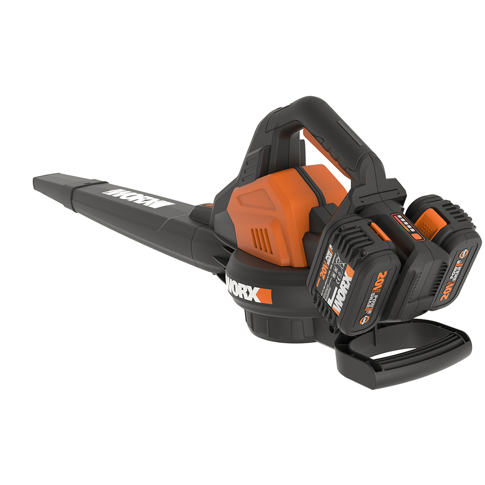 Worx WG583E 40V Cordless Brushless Leaf Blower and Vacuum with Batteries and Charger Image 5