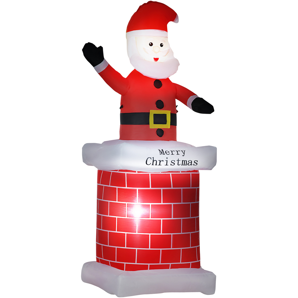 Everglow Light Up Red Inflatable Santa Claus Christmas Decoration 7ft Image 2