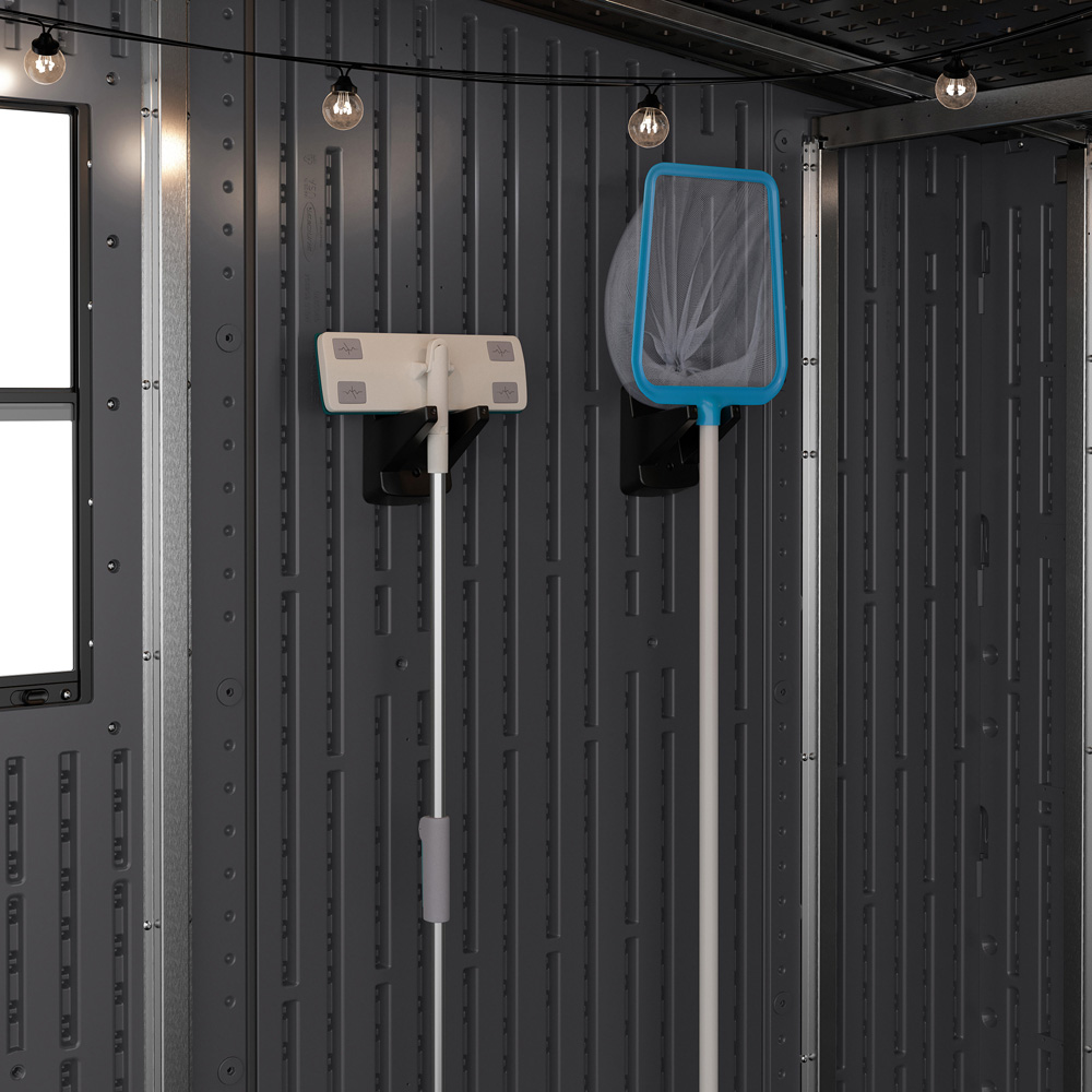 Suncast 2 Piece Single Hook Long Handle Tool Hanger Set Image 2