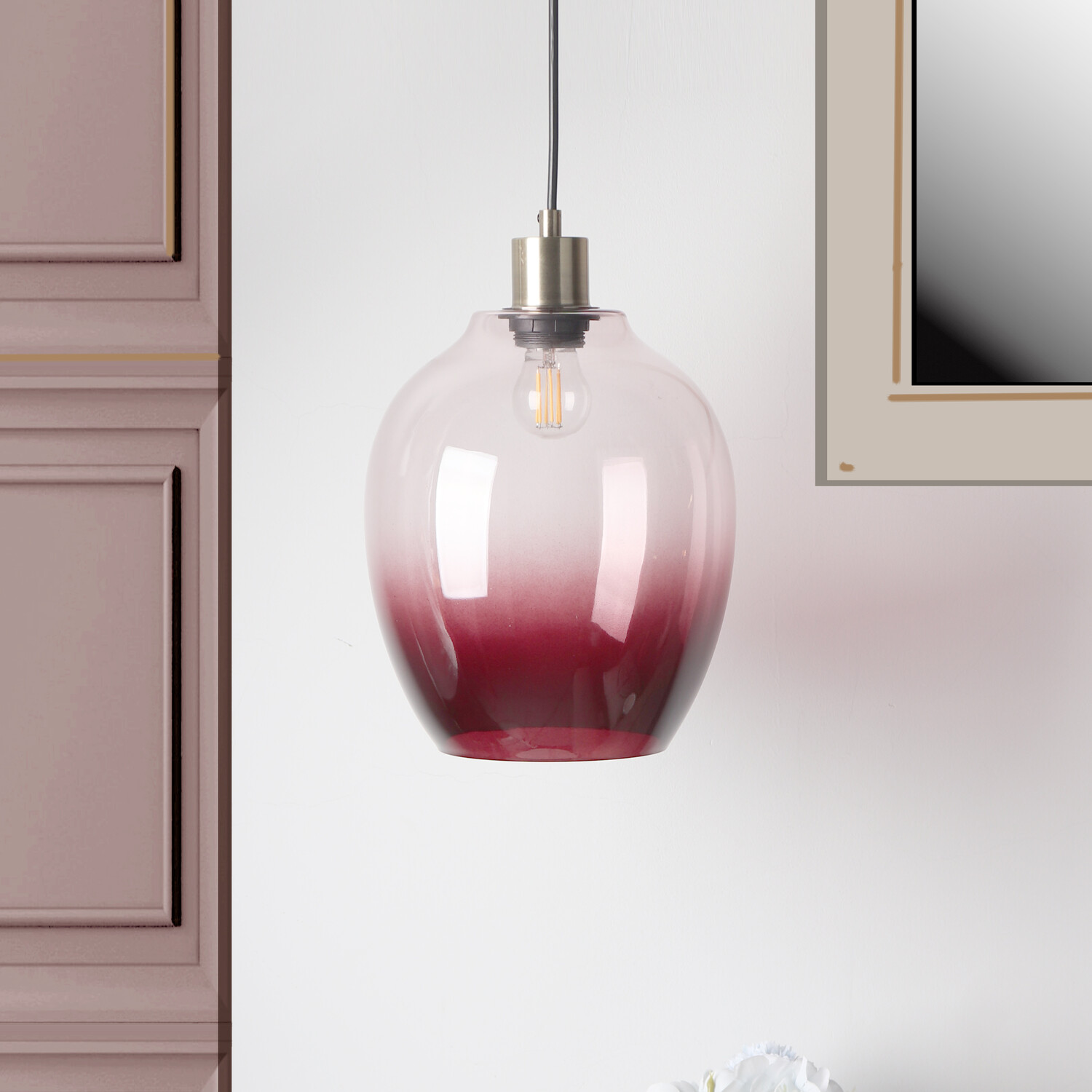 Quinn Ombre Pendant Burgundy Image 2