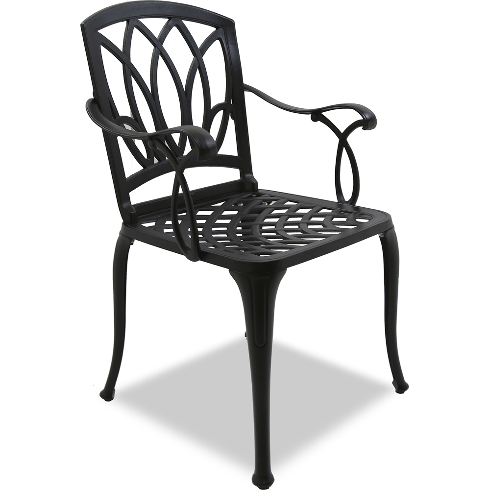 Centurion Supports Positano 2 Seater Black Aluminium Bistro Set with Table Image 7