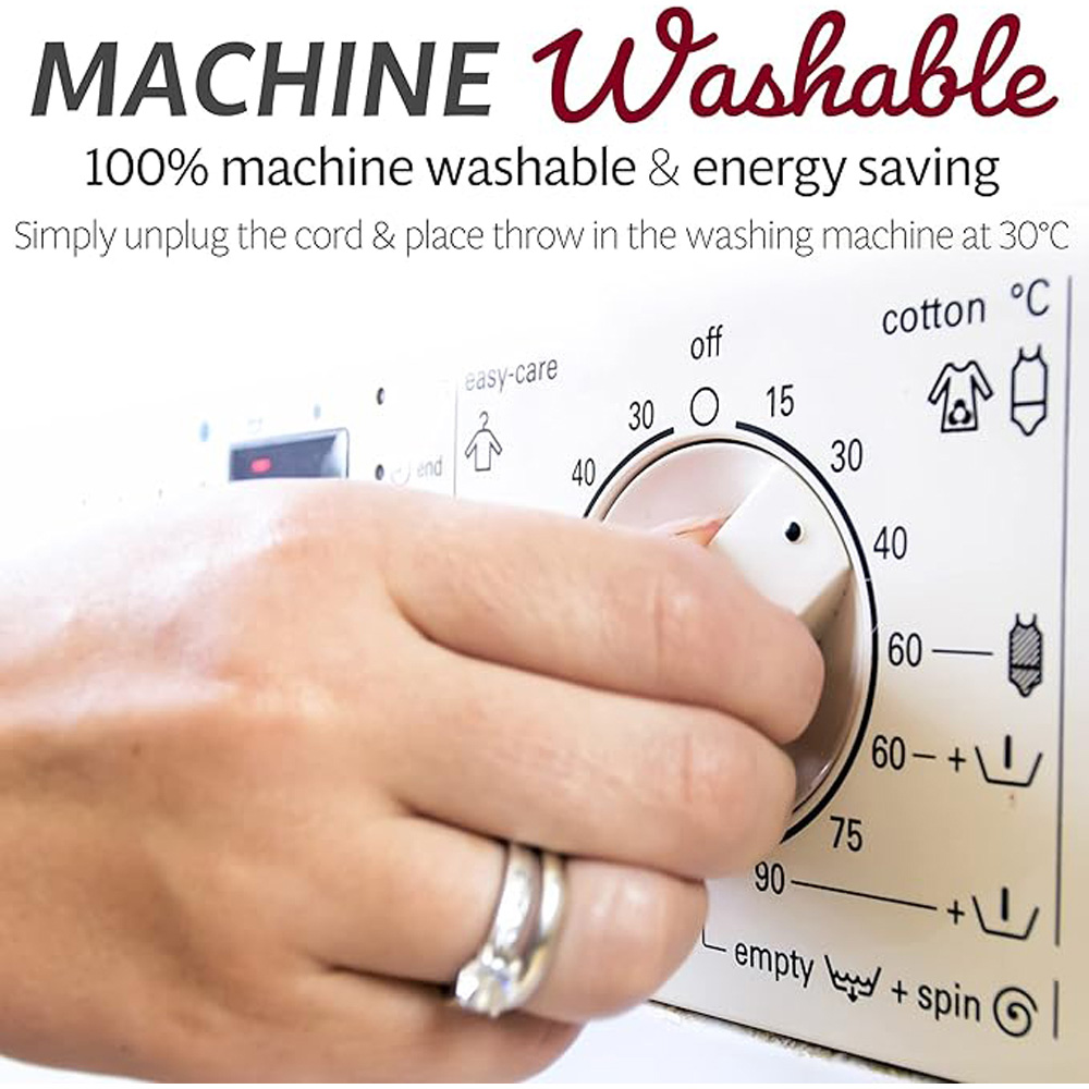 GlamHaus Yellow Electric Heated Blanket 160 x 130cm Image 4