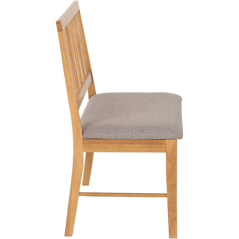 Seconique Austin Grey Fabric Oak Effect Dining Bench Image 5