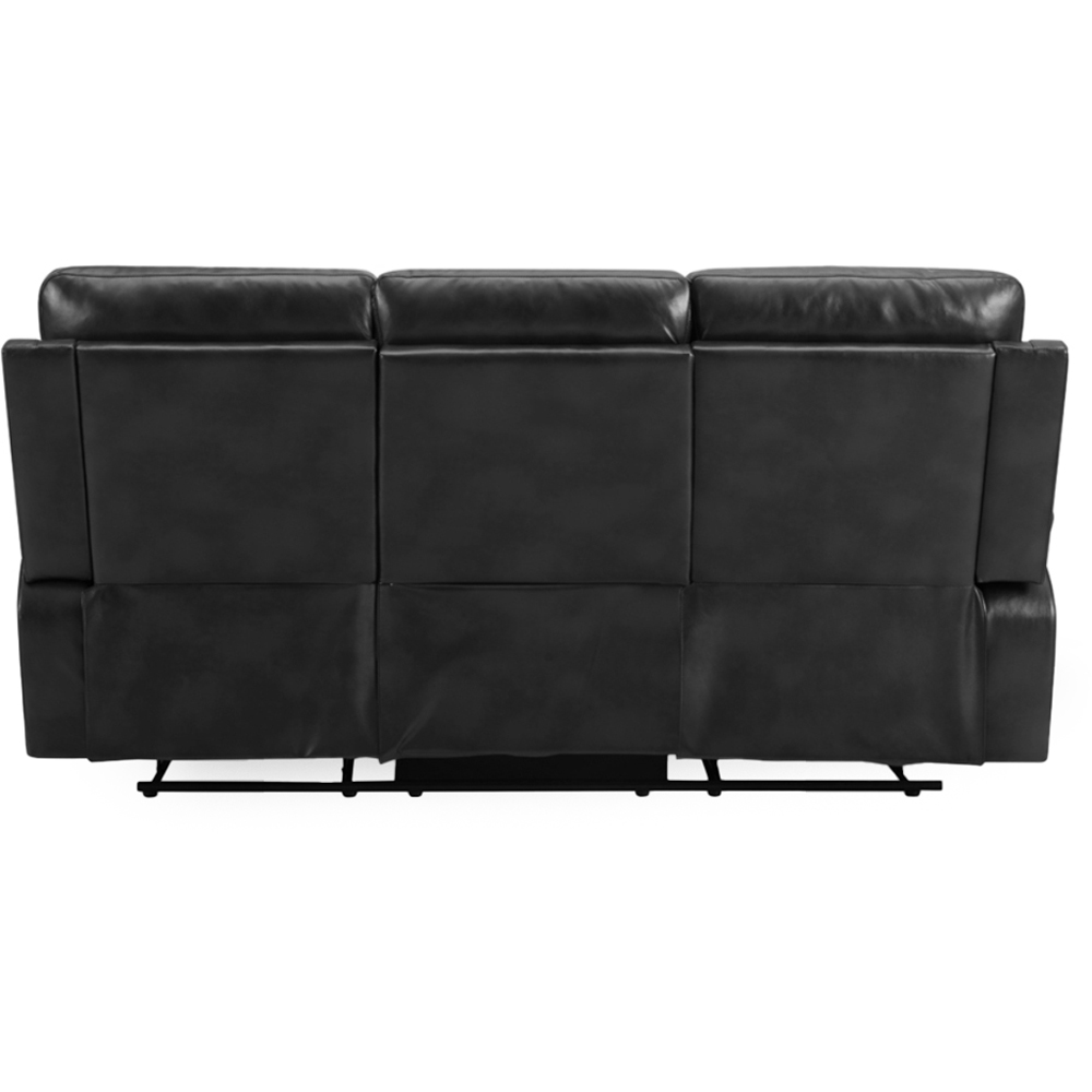 Home Detail Carson 3 Seater Black Faux Leather Electric Recliner Sofa Image 4