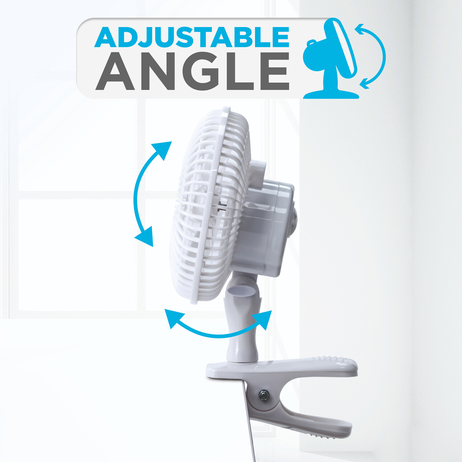 Status 6 inch Clip On Desk Fan White Image 3