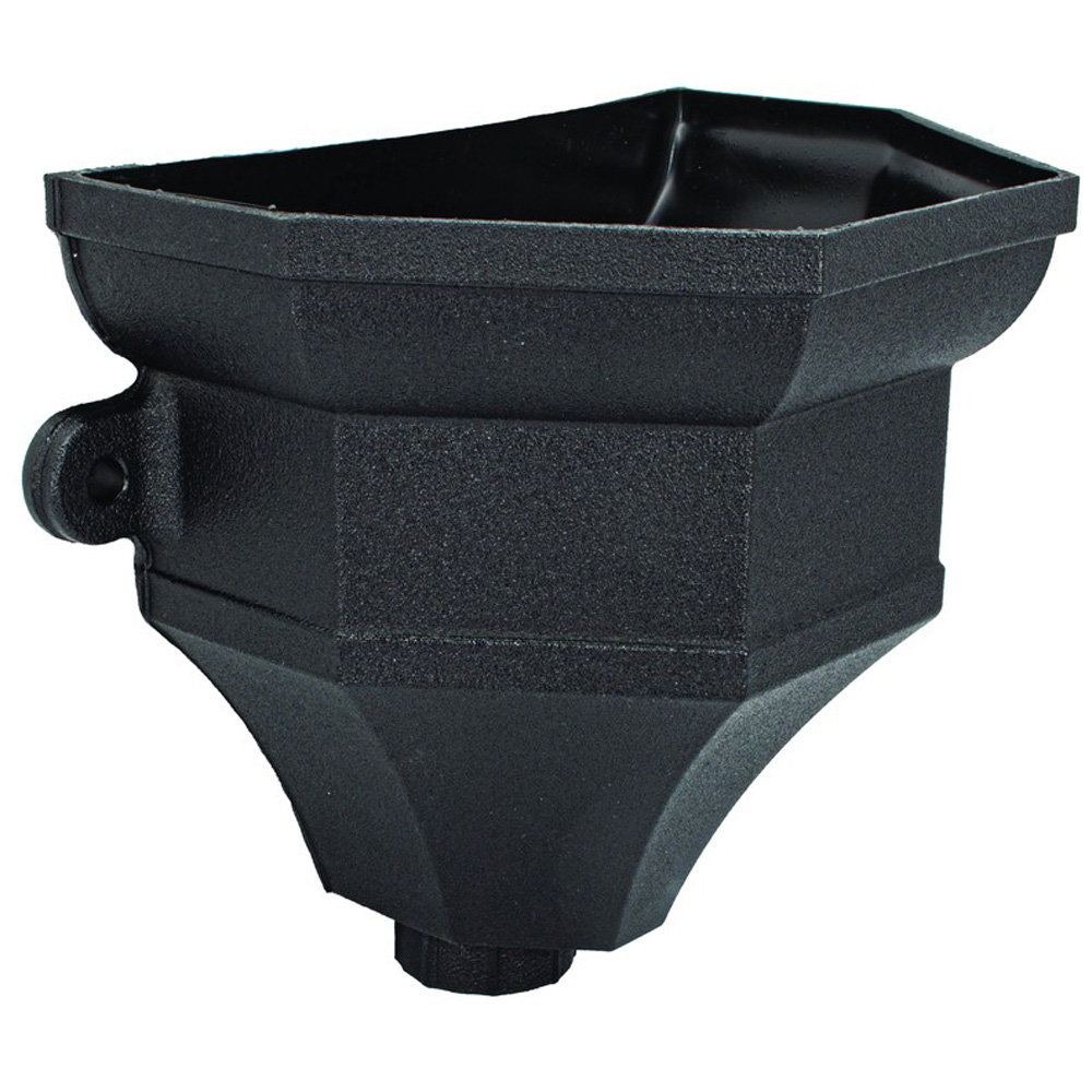 FloPlast Ogee Gutter Hopper Cast Iron Effect 65/68mm Image 2