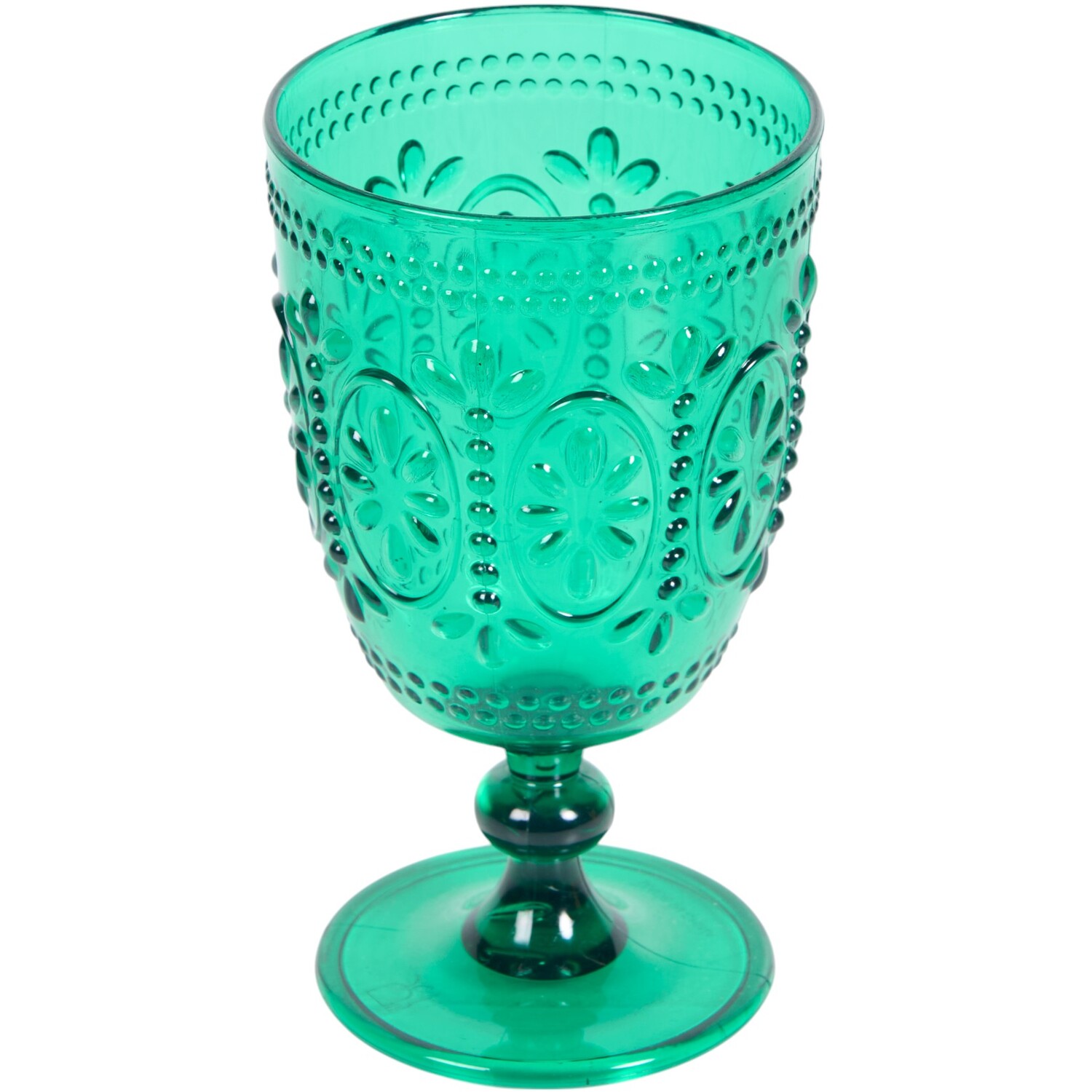 Pack of 4 Vintage Wine Glasses Yellow or Green Image 2