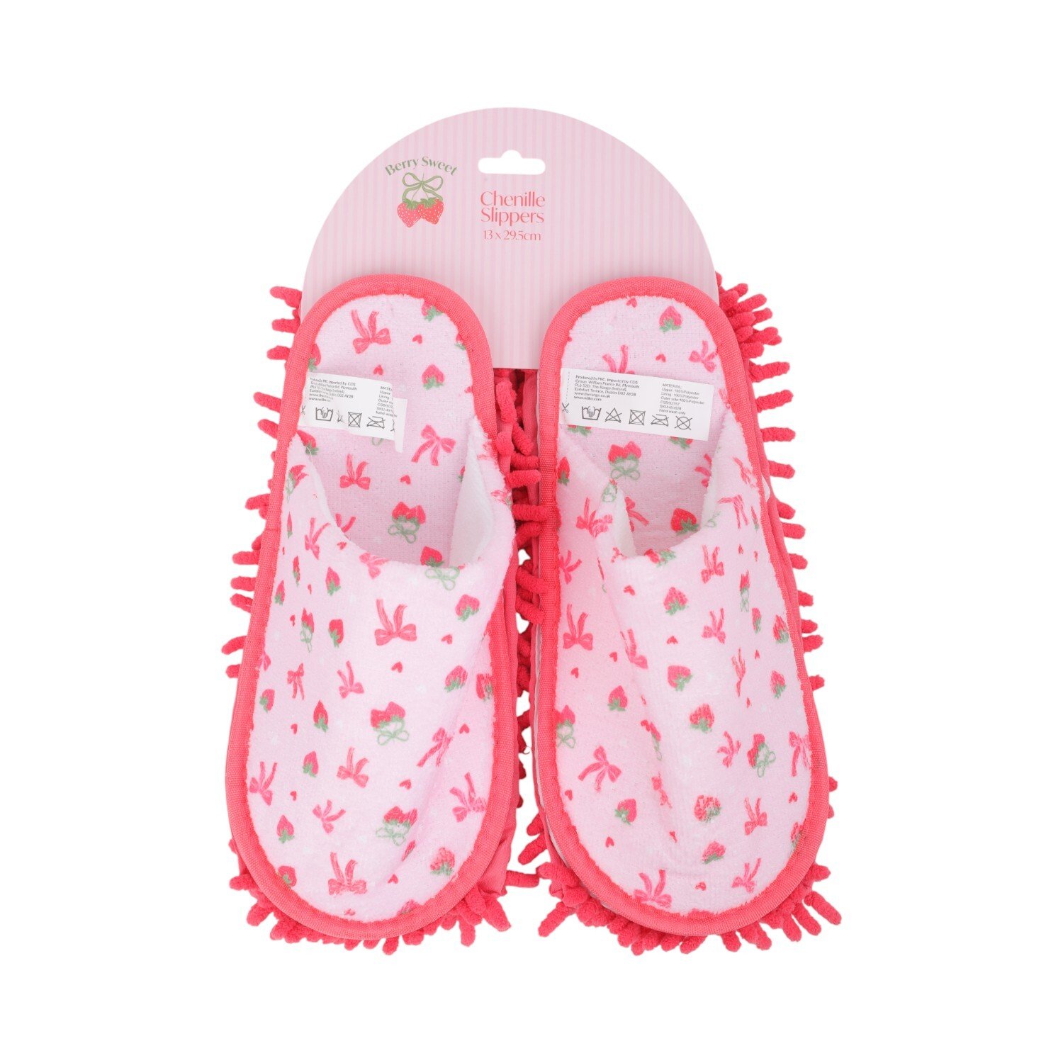 Berry Sweet Chenille Slippers Pink Image 2