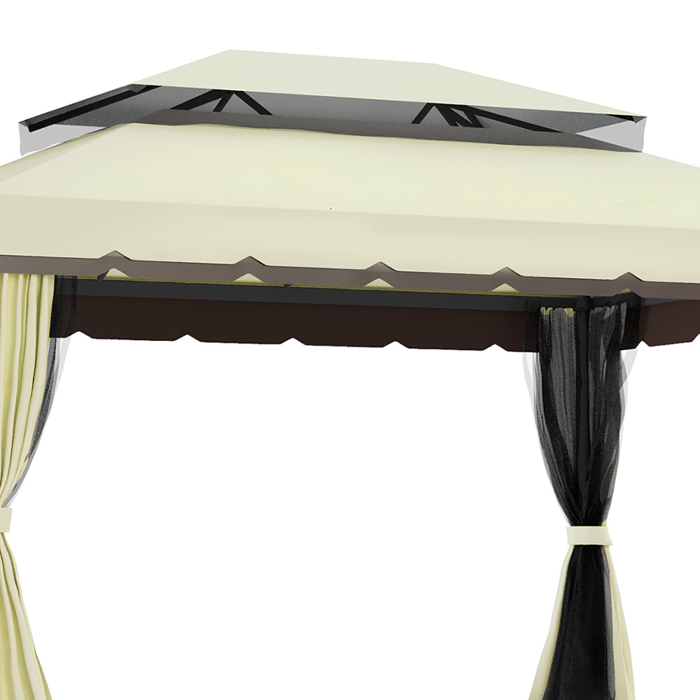 Gazebo Marquee Canopy Patio Tent Cream Image 4