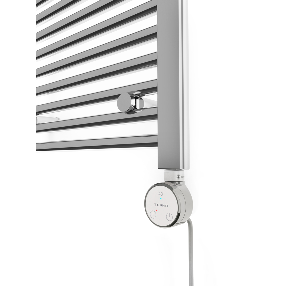 Terma Leo Chrome Electric Towel Rail with 43D Element Upgrade 1200 x 500mm Image 4