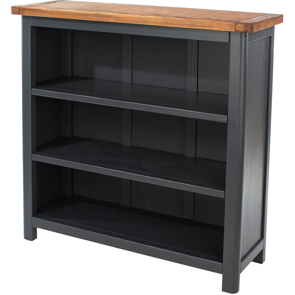 Core Products Dunkeld 3 Shelf Midnight Blue Low Bookcase Image 2