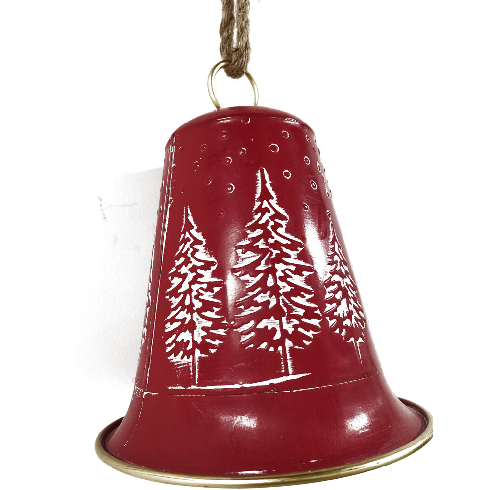 Metal Tree Design Bell Red or White Image 4