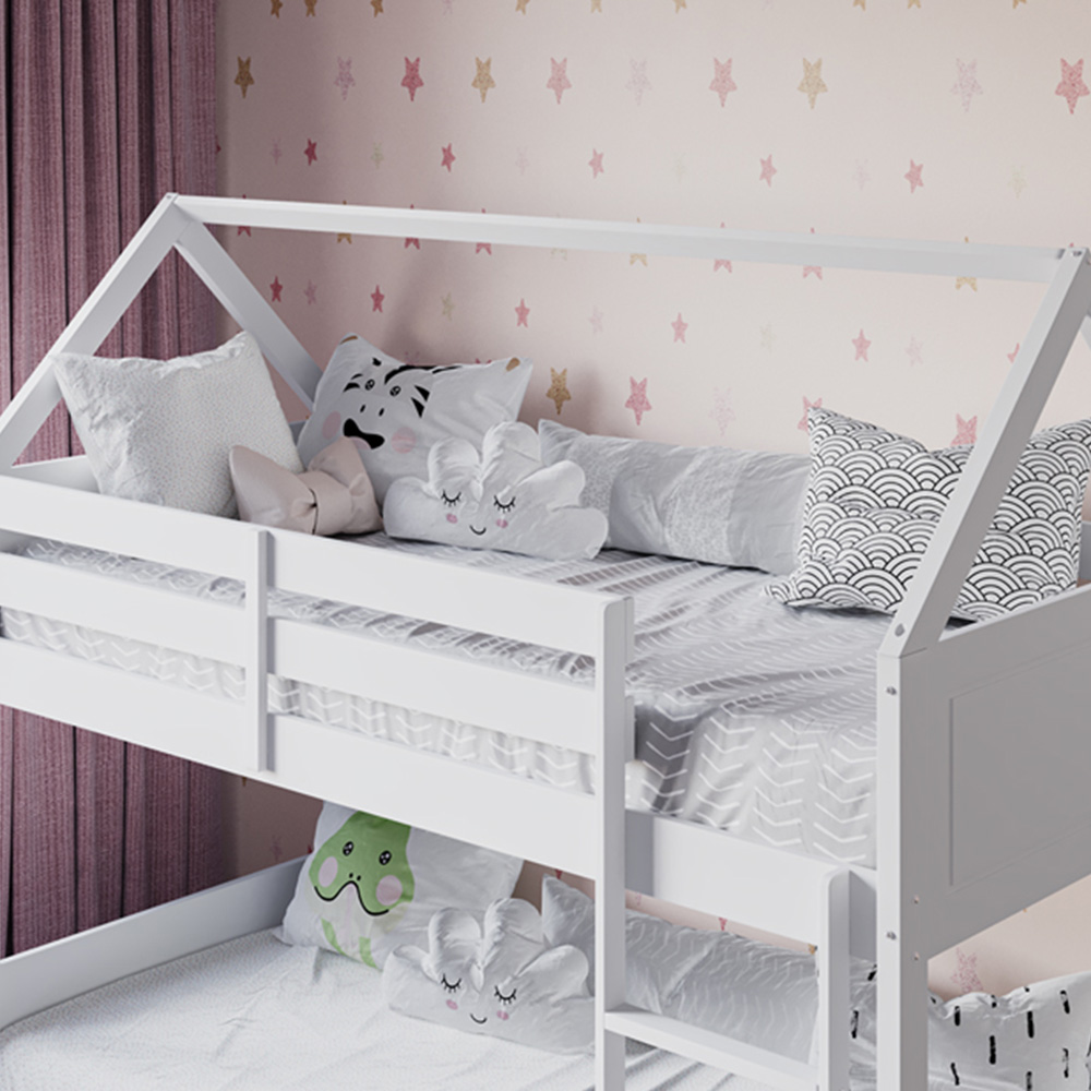 Flair Plation Single White Play House Low Bunk Bed Image 3