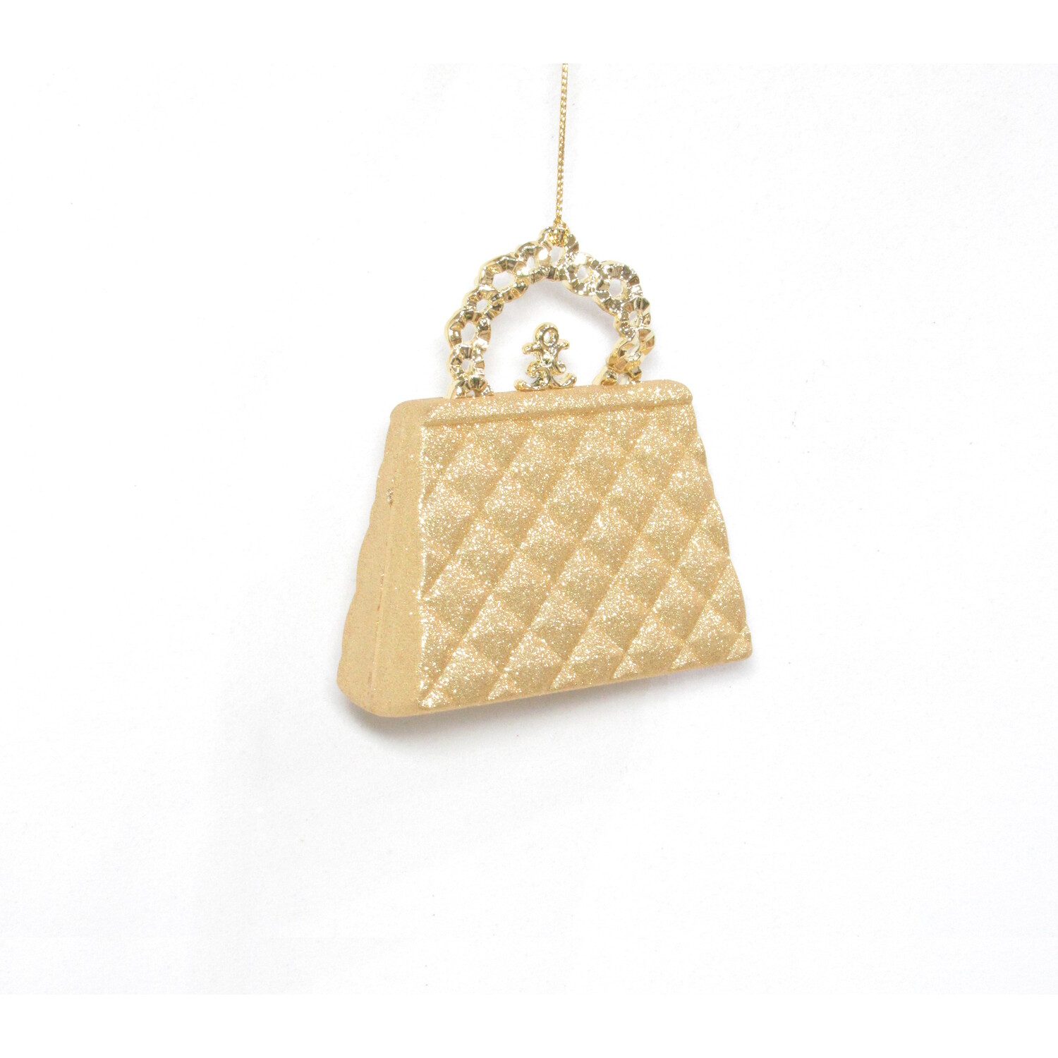 Jewelled Handbag Hanging Decoration Gold Image 2