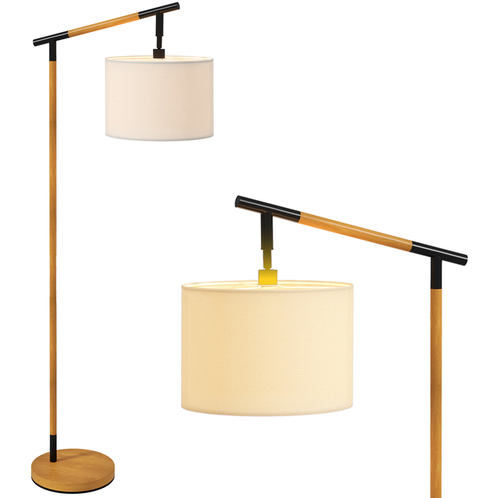 Portland Brown 350 Degree Rotating Floor Lamp with LED Bulb Image 3