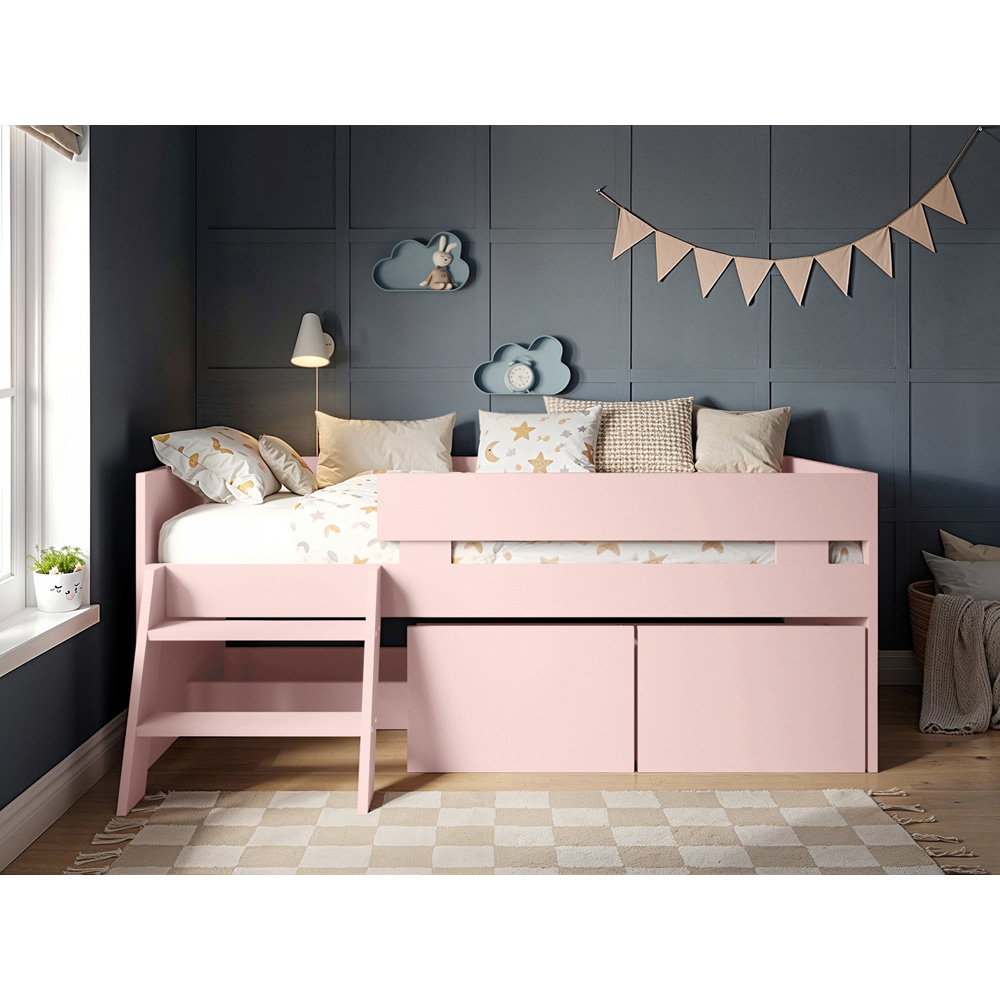 Flair Logan Single Pink 2 Drawer Low Sleeper Image 5